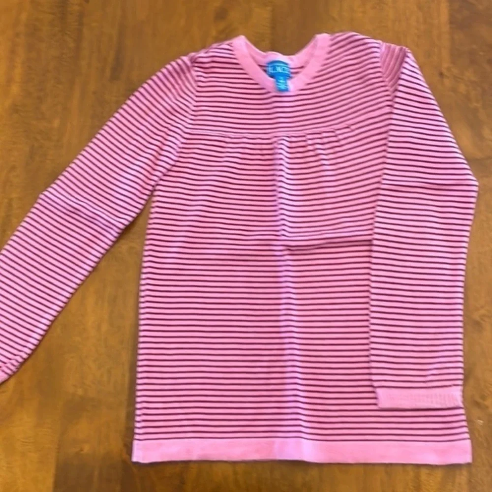 Pink striped sweater 140